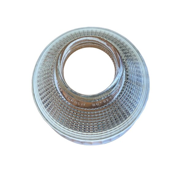 Vintage White and Clear Glass Pendant Light Fixture Globe Shade National Home La - Picture 4 of 10